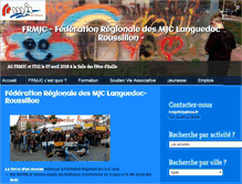 Tablet Screenshot of federation-mjc-languedoc-roussillon.fr